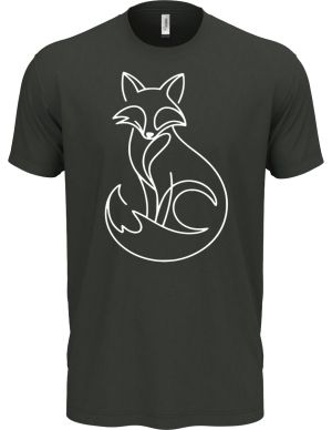 Divoká linie liška, bílý potisk