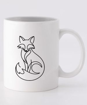 Divoká linie liška, černý potisk