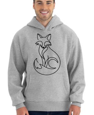 Divoká linie liška, černý potisk