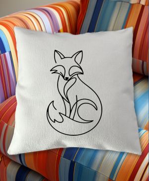 Divoká linie liška, černý potisk