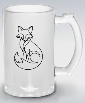 Divoká linie liška, černý potisk