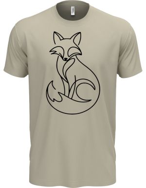 Divoká linie liška, černý potisk