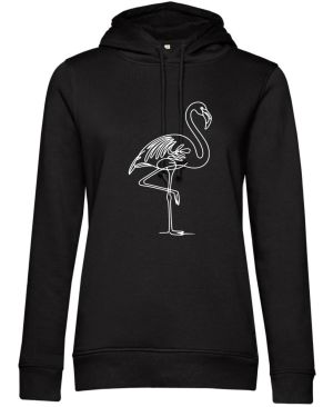 Divoká linie plameňák, bílý potisk