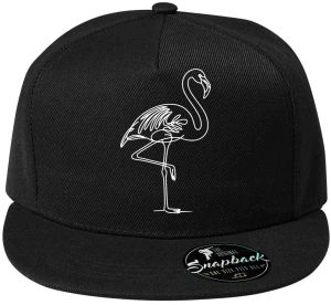 Divoká linie plameňák, bílý potisk