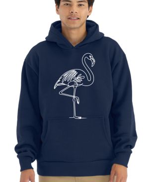 Divoká linie plameňák, bílý potisk