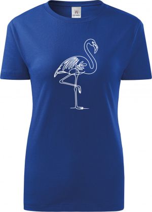 Divoká linie plameňák, bílý potisk