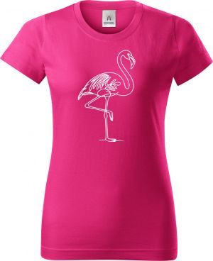 Divoká linie plameňák, bílý potisk