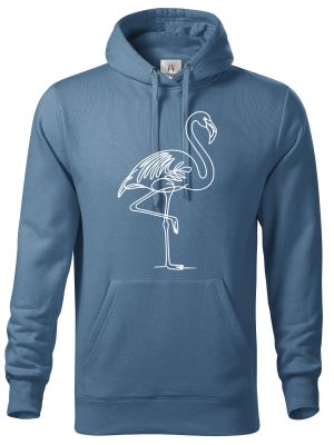 Divoká linie plameňák, bílý potisk