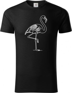 Divoká linie plameňák, bílý potisk