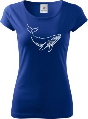 Divoká linie velryba, bílý potisk