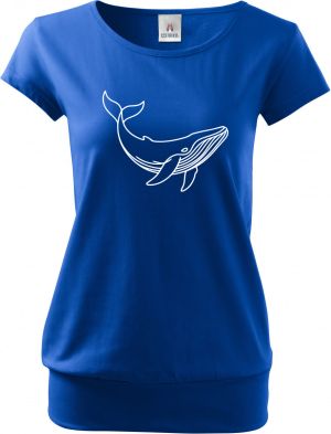 Divoká linie velryba, bílý potisk