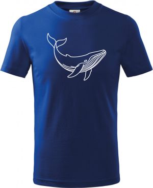 Divoká linie velryba, bílý potisk