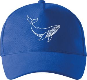 Divoká linie velryba, bílý potisk