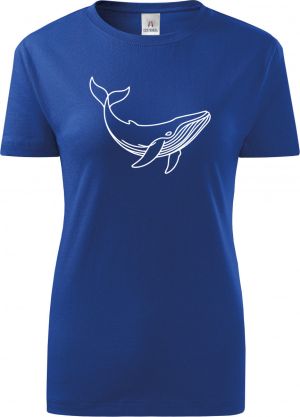 Divoká linie velryba, bílý potisk