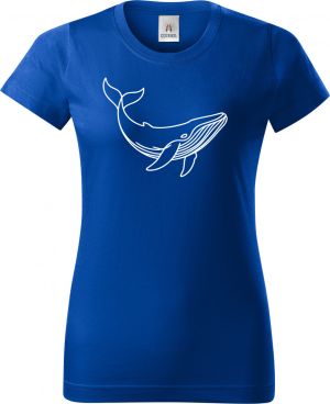 Divoká linie velryba, bílý potisk