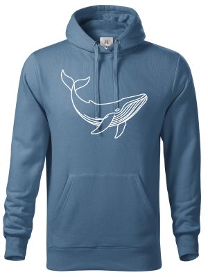 Divoká linie velryba, bílý potisk