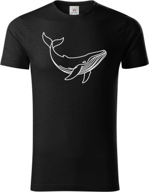 Divoká linie velryba, bílý potisk