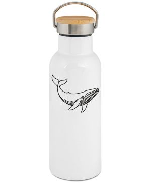 Divoká linie velryba, černý potisk