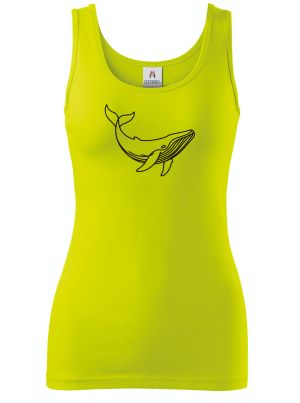 Divoká linie velryba, černý potisk