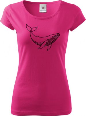 Divoká linie velryba, černý potisk