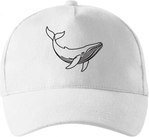 Divoká linie velryba, černý potisk