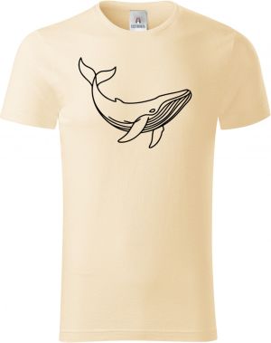 Divoká linie velryba, černý potisk