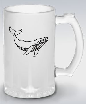 Divoká linie velryba, černý potisk