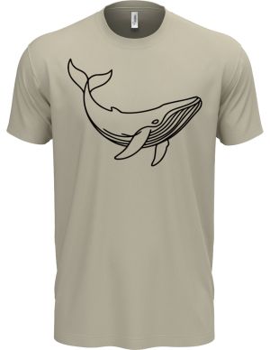 Divoká linie velryba, černý potisk