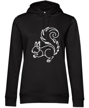 Divoká linie veverka, bílý potisk