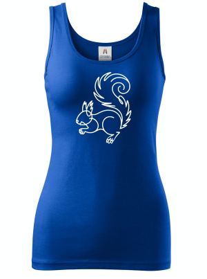 Divoká linie veverka, bílý potisk