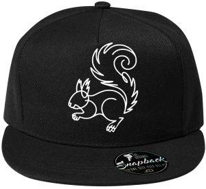 Divoká linie veverka, bílý potisk