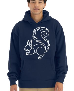 Divoká linie veverka, bílý potisk