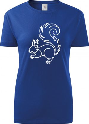 Divoká linie veverka, bílý potisk