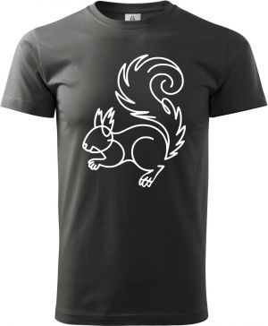 Divoká linie veverka, bílý potisk