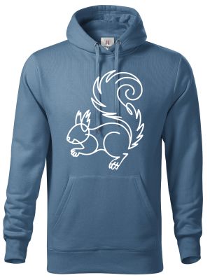 Divoká linie veverka, bílý potisk