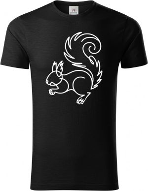 Divoká linie veverka, bílý potisk