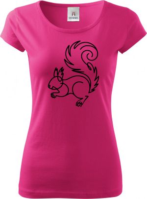 Divoká linie veverka, černý potisk