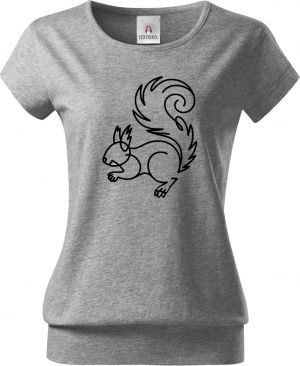 Divoká linie veverka, černý potisk