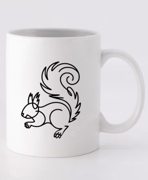 Divoká linie veverka, černý potisk