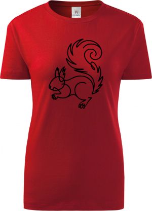 Divoká linie veverka, černý potisk