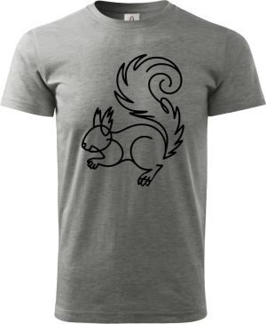 Divoká linie veverka, černý potisk