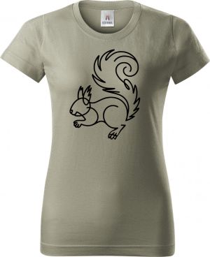 Divoká linie veverka, černý potisk