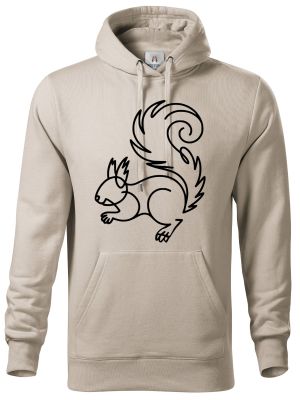 Divoká linie veverka, černý potisk