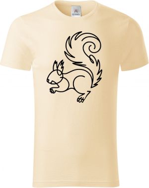 Divoká linie veverka, černý potisk