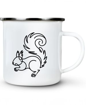 Divoká linie veverka, černý potisk