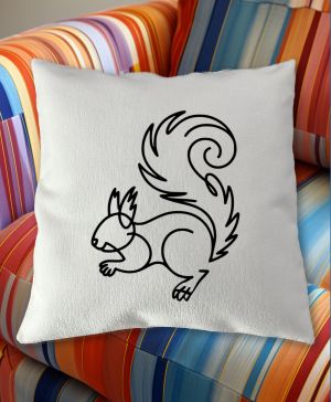 Divoká linie veverka, černý potisk