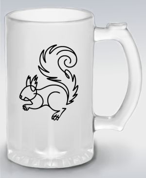 Divoká linie veverka, černý potisk