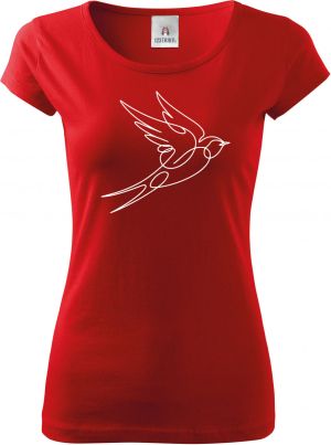 Divoká linie vlaštovka, bílý potisk