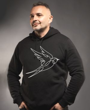 Divoká linie vlaštovka, bílý potisk