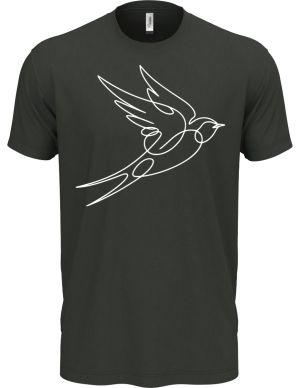 Divoká linie vlaštovka, bílý potisk